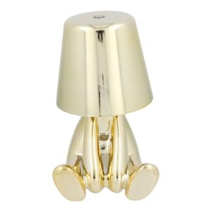 GOLD MAN Art Deco Nachttischlampe sitzend (Muster 5) MLTL