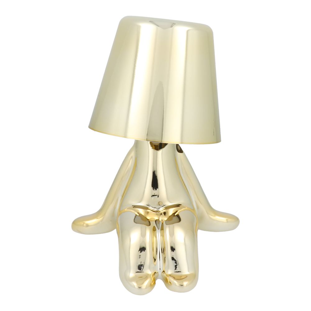 GOLD MAN Art Deco Nachttischlampe sitzend (Muster 6) MLTL