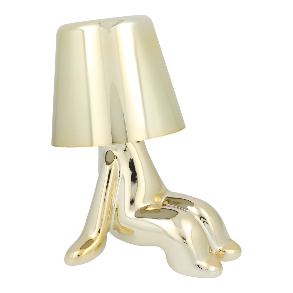 GOLD MAN Art Deco Nachttischlampe sitzend (Muster 6) MLTL – Bild 3
