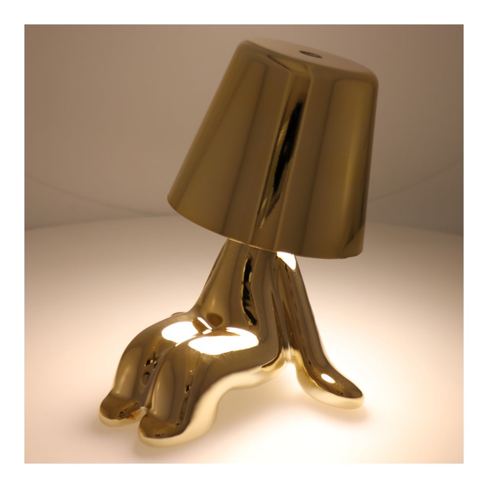 GOLD MAN Art Deco Nachttischlampe sitzend (Muster 6) MLTL – Bild 6