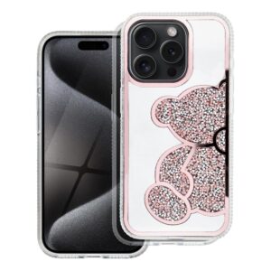 TEDDY BEAR Handyhülle für iPhone 16 in Rosa