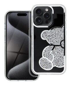 TEDDY BEAR Handyhülle für iPhone 16 Plus in Silber