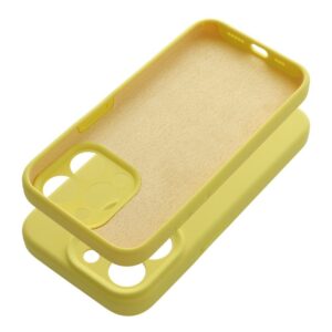 SILICONE 2mm Handyhülle für iPhone 15 Pro in Gelb