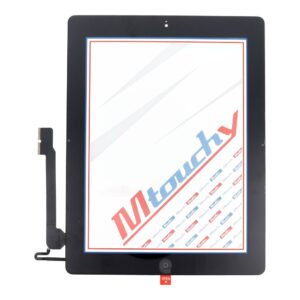 MUSTTBY Touchscreen + Klebeband + Home-Button für iPad 4 (Schwarz)