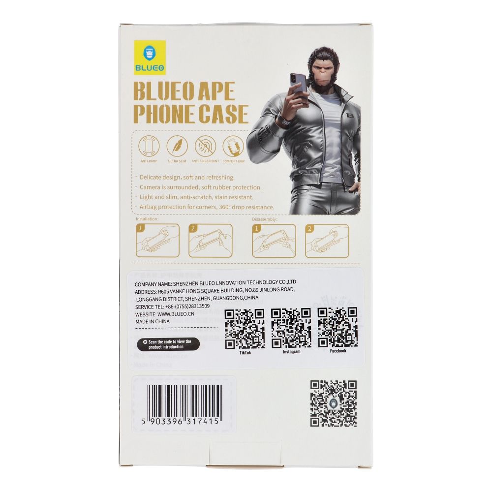 BLUEO APE Handyhülle – Apple iPhone 16 Pro Max Grau – Bild 3