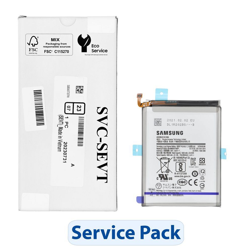 ServicePack Akku EB-BM207ABY für SAMSUNG M21 M30 M30S M31 GH82-22406A