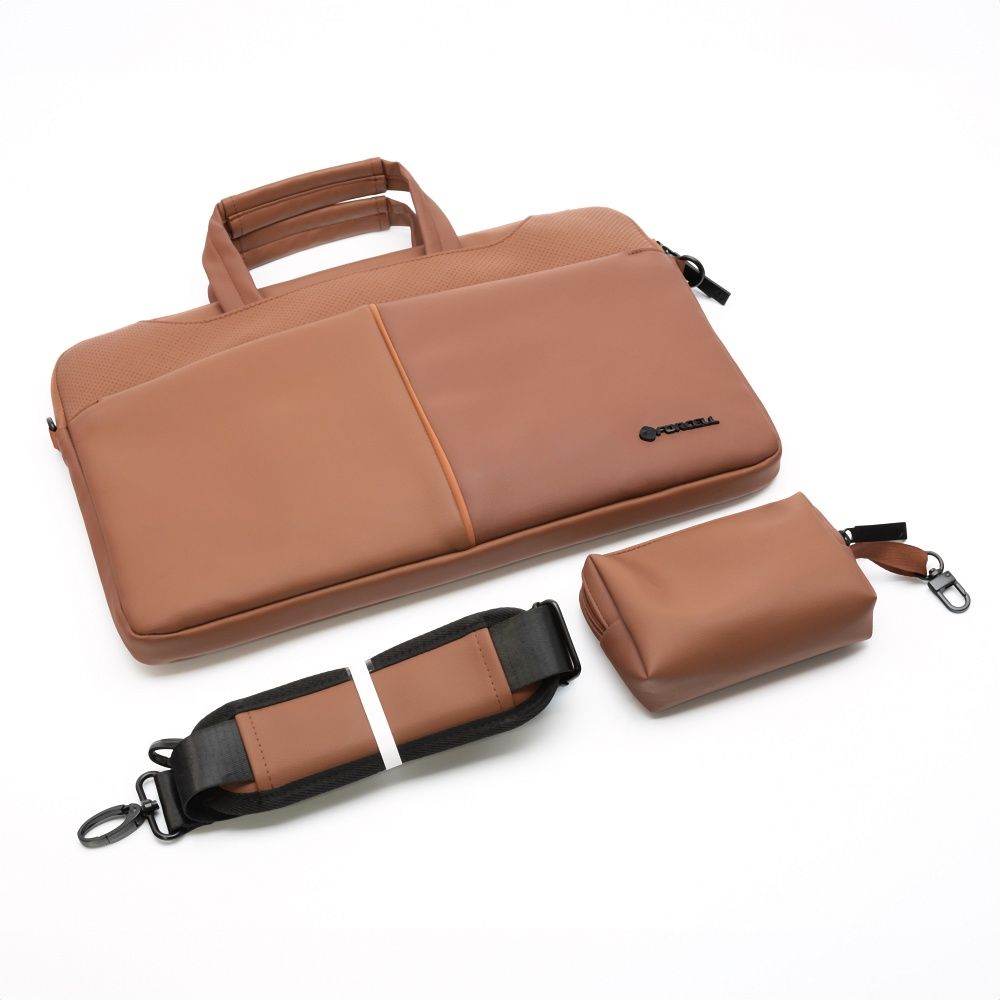FORCELL F-PROTECT URBAN STYLE Tasche für Laptop 15,6" Braun – Bild 15