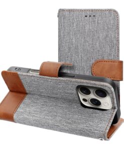 JEANS Book für iPhone 16 Plus Grau