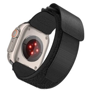 FORCELL F-DESIGN FA05 Nylonarmband für Apple Watch 42 / 44 / 45 / 49 mm, Schwarz
