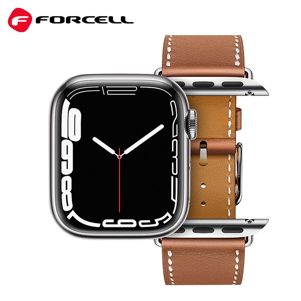 FORCELL F-DESIGN FA20 Armband aus ökologischem Leder für Apple Watch 38 / 40 / 41 mm, Braun – Bild 7