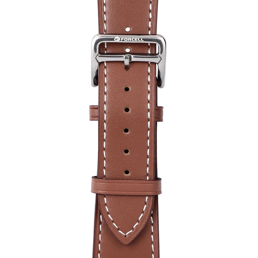 FORCELL F-DESIGN FA20 Armband aus ökologischem Leder für Apple Watch 38 / 40 / 41 mm, Braun – Bild 9