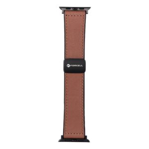 FORCELL F-DESIGN FA21 Armband aus umweltfreundlichem Leder für Apple Watch 42 / 44 / 45 / 49 mm, braun – Bild 4