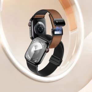 FORCELL F-DESIGN FA21 Armband aus umweltfreundlichem Leder für Apple Watch 42 / 44 / 45 / 49 mm, braun – Bild 7