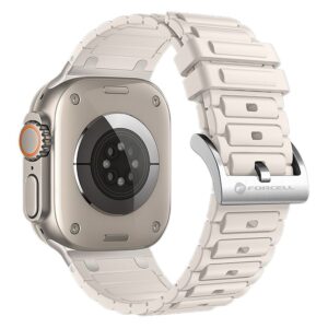 FORCELL F-DESIGN FA06 Silikonarmband für APPLE Watch 38 / 40 / 41 mm Weiß