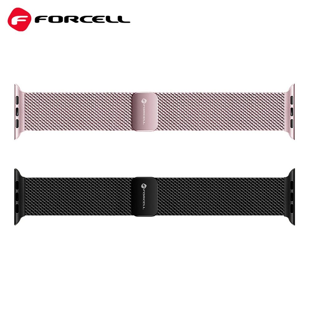 FORCELL F-DESIGN FA14 magnetisches Edelstahlarmband für APPLE Watch 38 / 40 / 41 mm rosa – Bild 5