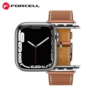 FORCELL F-DESIGN FA20 Armband aus umweltfreundlichem Kunstleder für Apple Watch 42 / 44 / 45 / 49 mm, braun – Bild 3