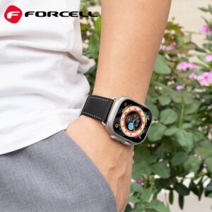 FORCELL F-DESIGN FA20 Armband aus umweltfreundlichem Kunstleder für Apple Watch 42 / 44 / 45 / 49 mm, braun – Bild 8