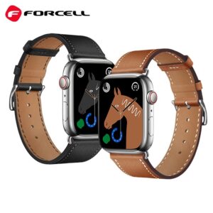 FORCELL F-DESIGN FA20 Armband aus umweltfreundlichem Kunstleder für Apple Watch 42 / 44 / 45 / 49 mm, braun – Bild 11