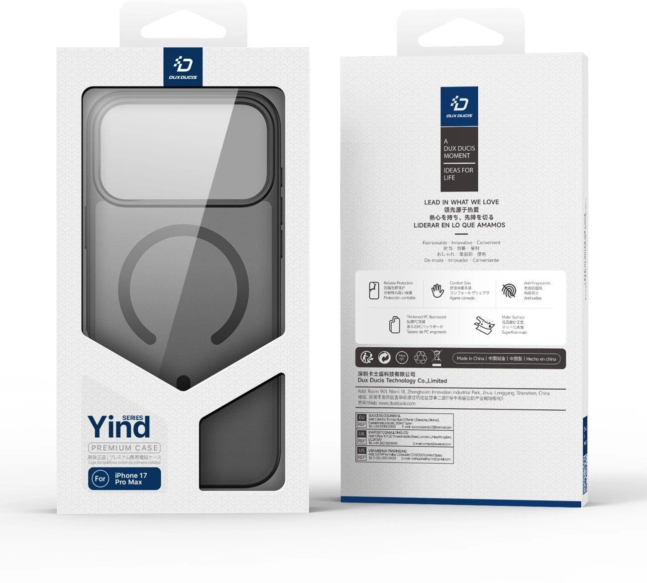 DUX DUCIS YIND (offener Ring) Handyhülle für iPhone 17 Pro in Schwarz – Bild 9