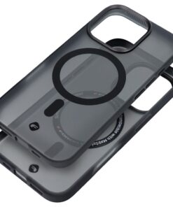 Hülle für iPhone 16 PLUS Forcell F-Protect Levels Dual Layer 4D-Technologie, kompatibel mit MagSafe, Militärischer Sturztest, Rauchschwarz