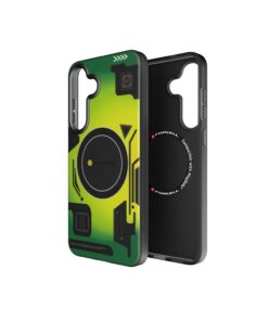 Forcell F-Protect Levels Hülle für Samsung S25 PLUS, Dual Layer 4D-Technologie, kompatibel mit MagSafe, Militärischer Drop-Test, Cyber Green