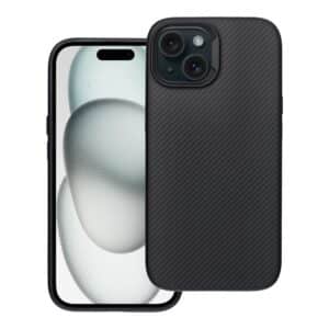 Carbon Elite Mag Cover kompatibel mit MagSafe für iPhone 15 schwarz