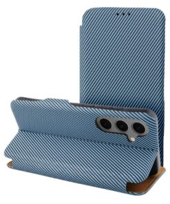 FOLIO Side Magnet Buchhülle kompatibel mit S-PEN für SAMSUNG S23 ULTRA blau