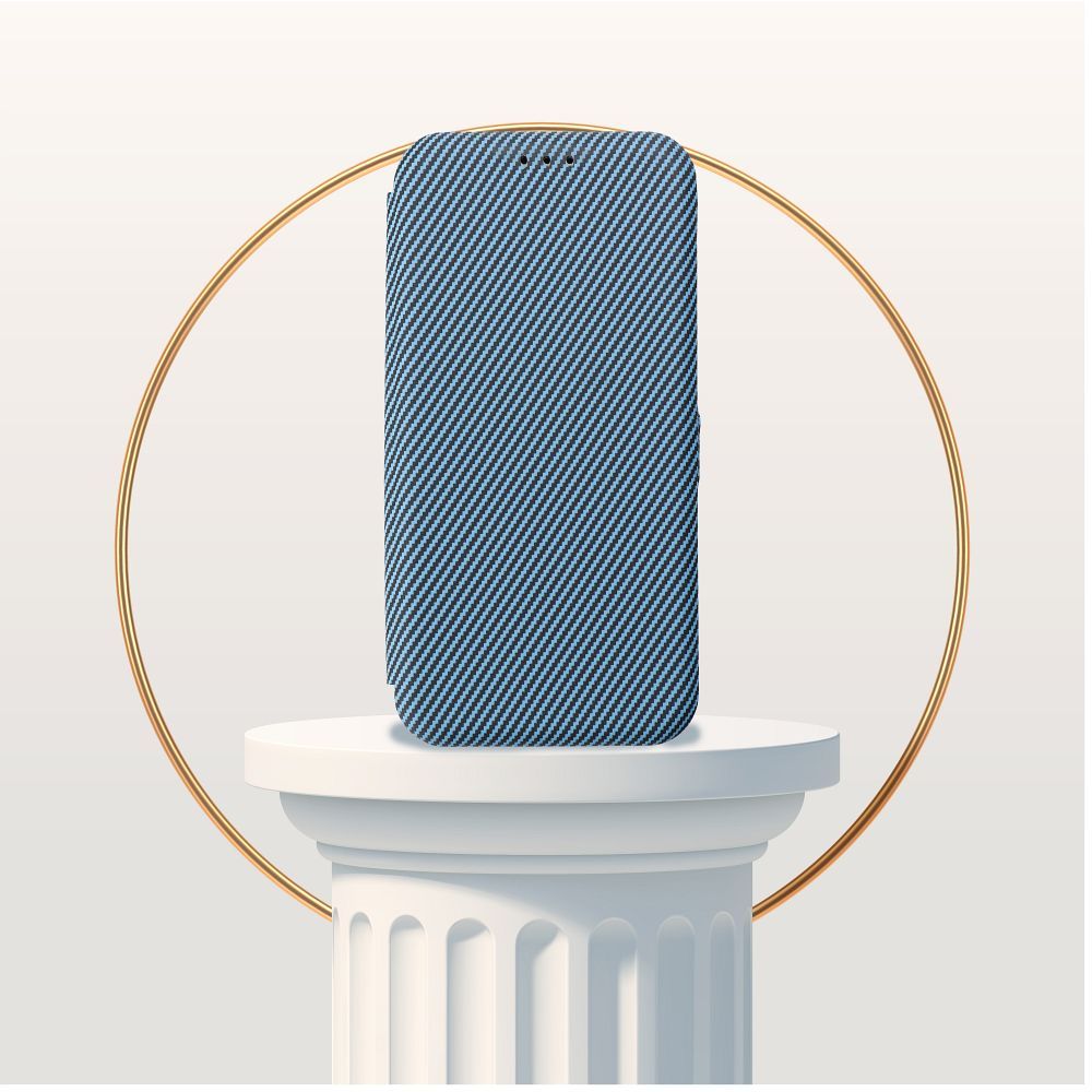 FOLIO Side Magnet Buchhülle kompatibel mit S-PEN für SAMSUNG S23 ULTRA blau – Bild 6