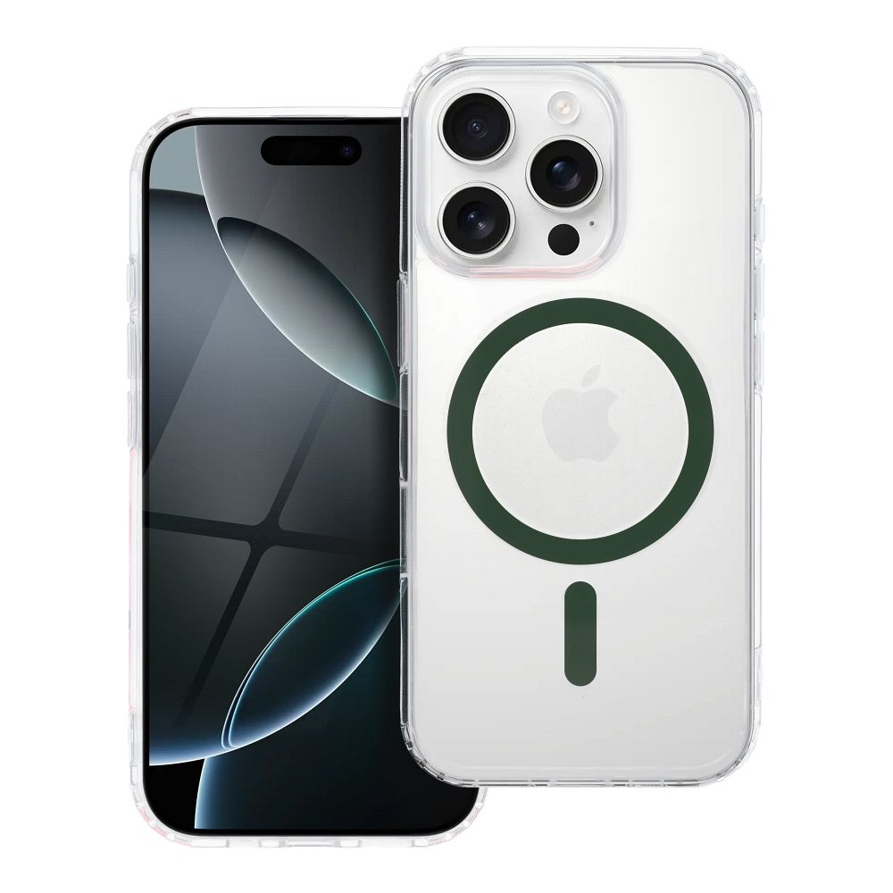 Drop Glue Bunter Ring Mag Cover kompatibel mit MagSafe für iPhone 12 Mini Dunkelgrün