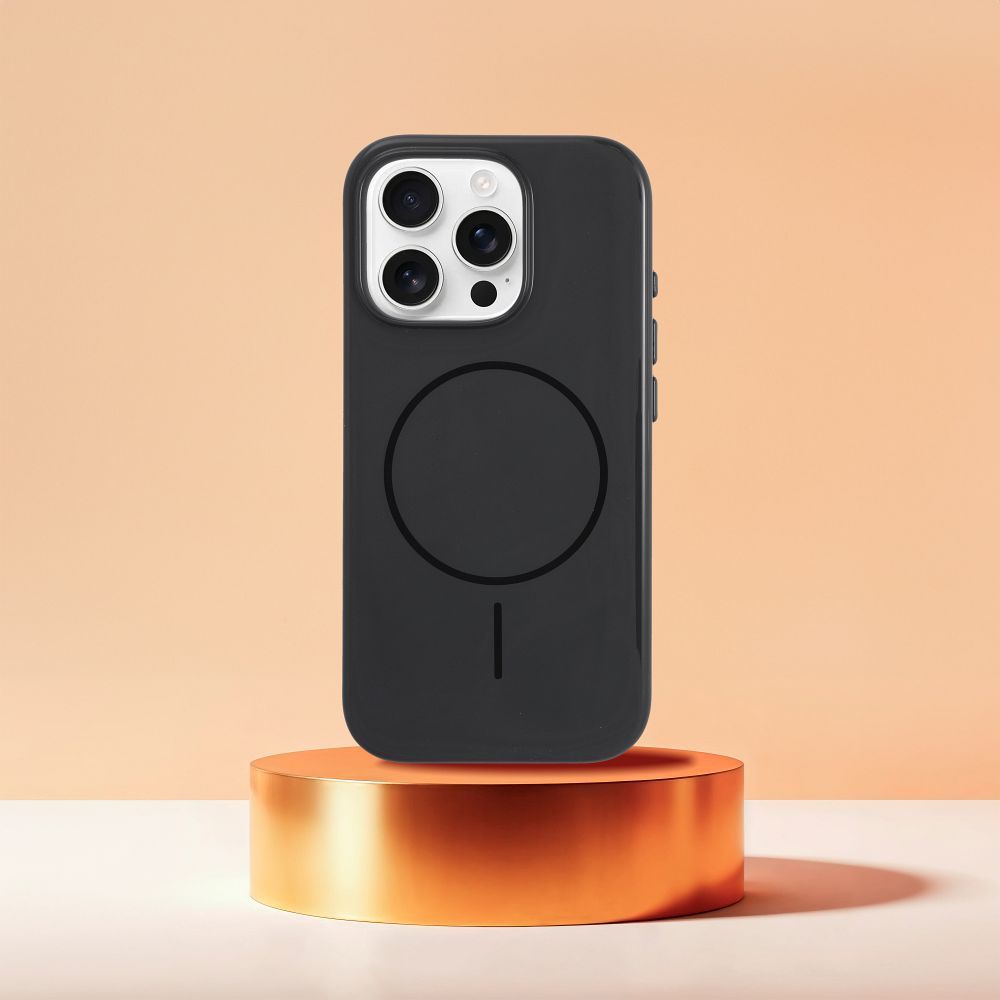 Glossy Mag Cover kompatibel mit MagSafe für iPhone 14 Plus, schwarz – Bild 4