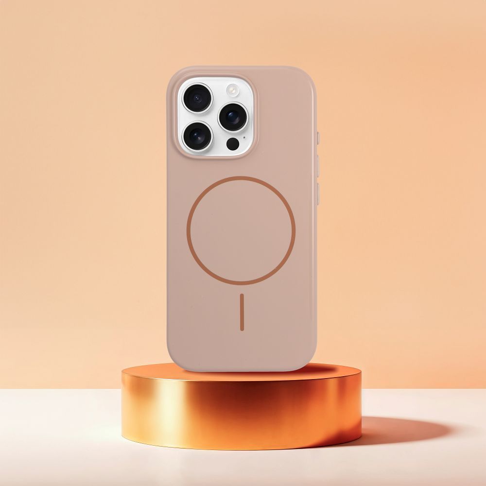 Glossy Mag Cover kompatibel mit MagSafe für iPhone 15 Pro in Desert Gold – Bild 4