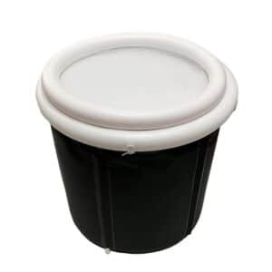 Faltbare tragbare aufblasbare Badewanne 75 x 75 cm schwarz – Bild 4