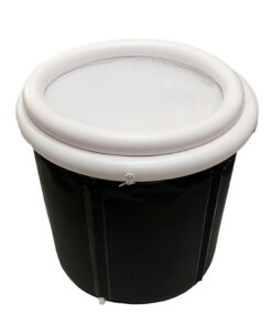 Faltbare tragbare aufblasbare Badewanne 75 x 80 cm schwarz