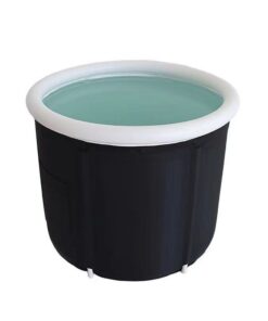 Faltbare tragbare aufblasbare Badewanne 80 x 79 cm schwarz