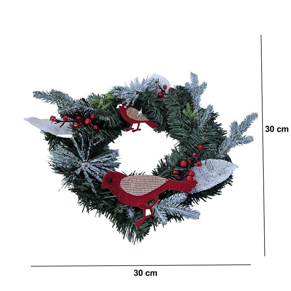 Weihnachtskranz-Dekoration 30 cm RC-K-512 Grün – Bild 6