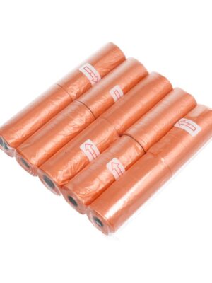 Plastiktüten für Hundekot, 10 Rollen, orange