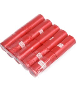 Plastiktüten für Hundekot, 10 Rollen, rot