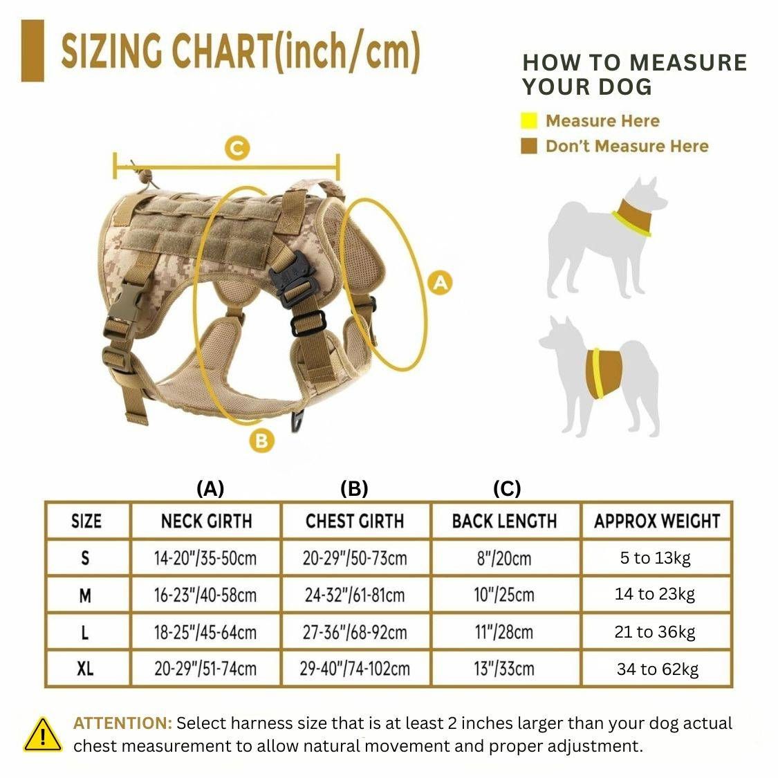 Hundegeschirr TACTICAL Größe XL braun – Bild 7
