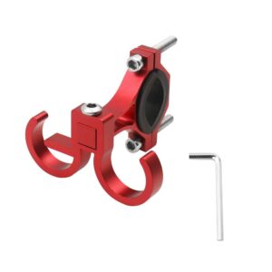 Haken zum Einkaufen mit zwei Ösen für Fahrrad / Roller Aluminium FS366 Rot