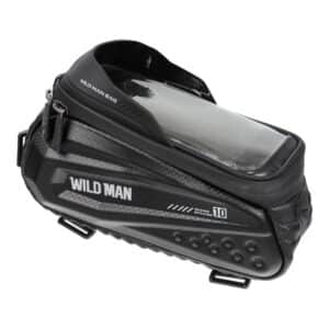 WILDMAN Fahrradtasche für den Rahmen mit Reißverschluss 1,2L (4"–7") ES10 schwarz