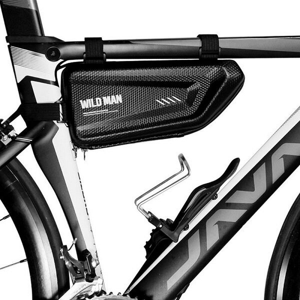 WILDMAN Fahrradtasche unter dem Rahmen mit Reißverschluss 1,5L E4 schwarz – Bild 5