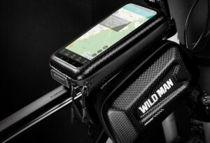 WILDMAN Fahrradtasche für Rahmen mit Reißverschluss 1,2L (4"-7") E6S schwarz – Bild 4