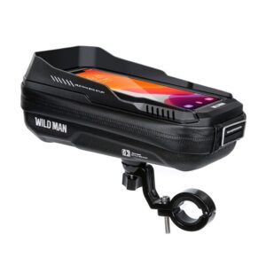 WILDMAN Fahrrad-Lenkertasche mit Reißverschluss 0,5L (4"–7") XT3S schwarz