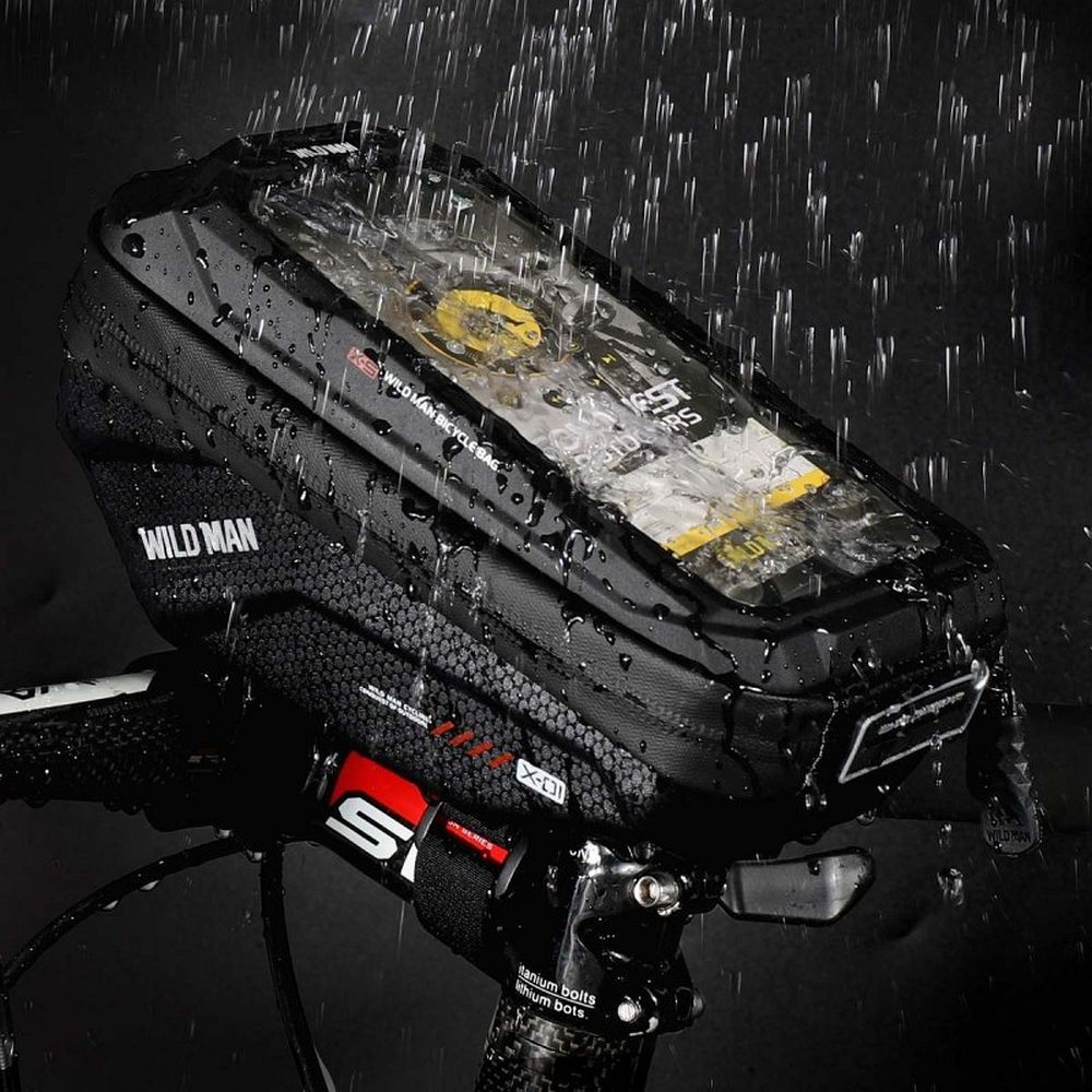 WILDMAN Fahrradtasche für den Rahmen mit Reißverschluss 0,6L (4"-7") MS33 schwarz – Bild 7