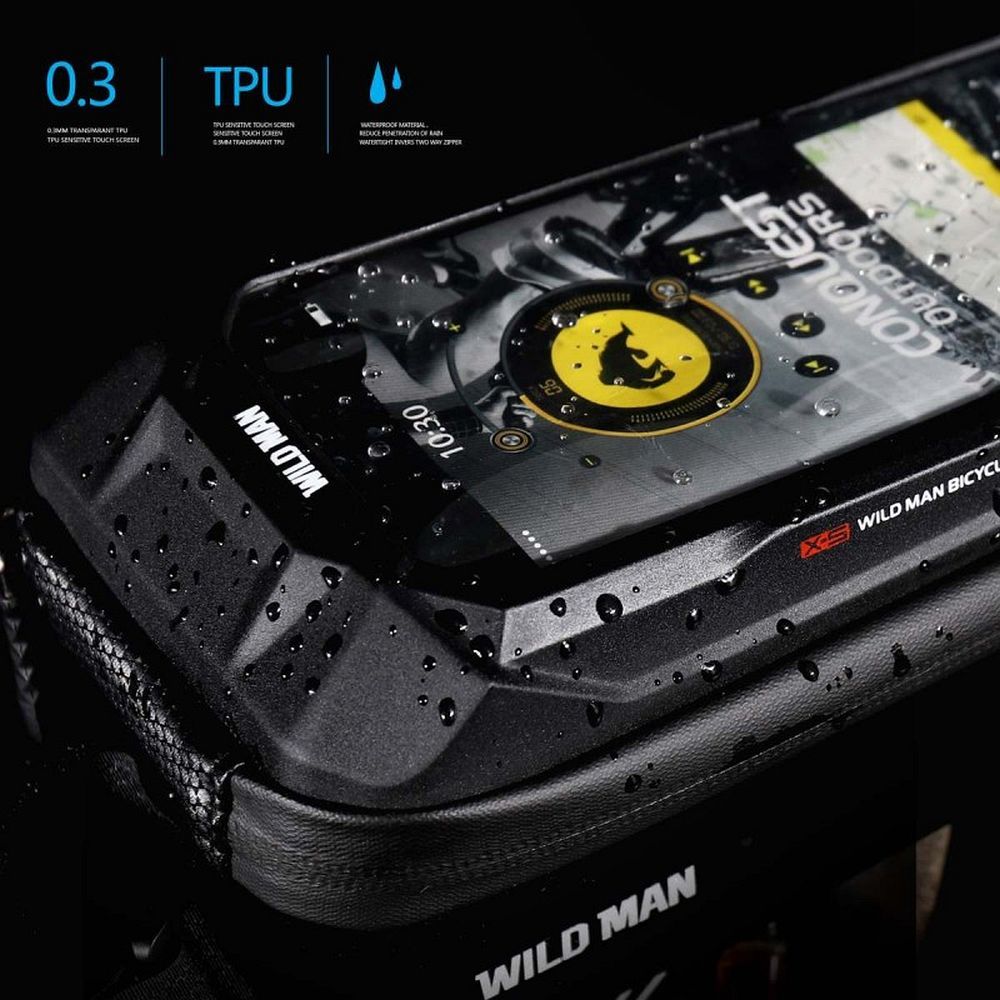 WILDMAN Fahrradtasche für den Rahmen mit Reißverschluss 0,6L (4"-7") MS33 schwarz – Bild 9