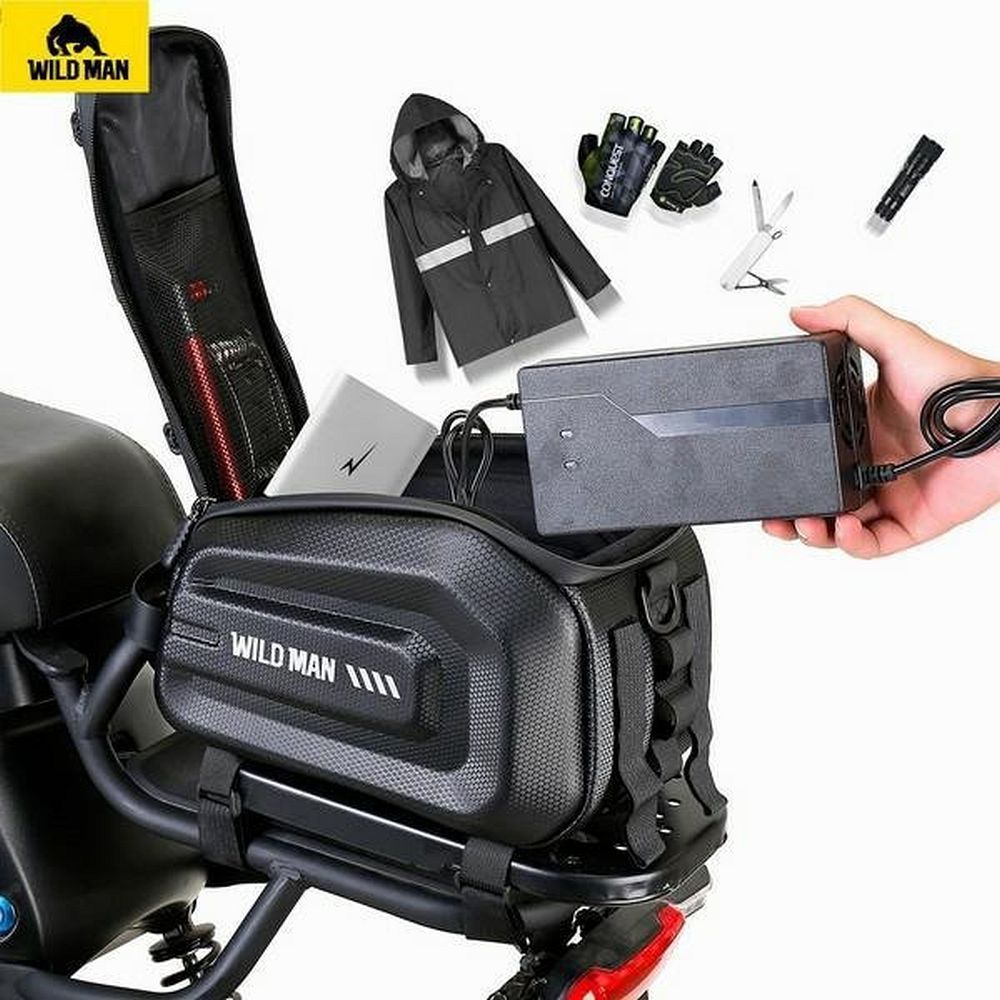 WILDMAN Fahrradtasche für Gepäckträger 4L GD5 Schwarz – Bild 5