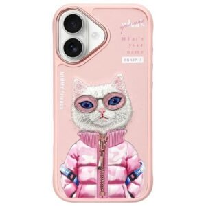 NIMMY Hülle COOL&CUTE 2.0 Katze für IPHONE 16 Pink