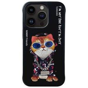 NIMMY Hülle GLASSES COOL CAT für IPHONE 15 Pro schwarz