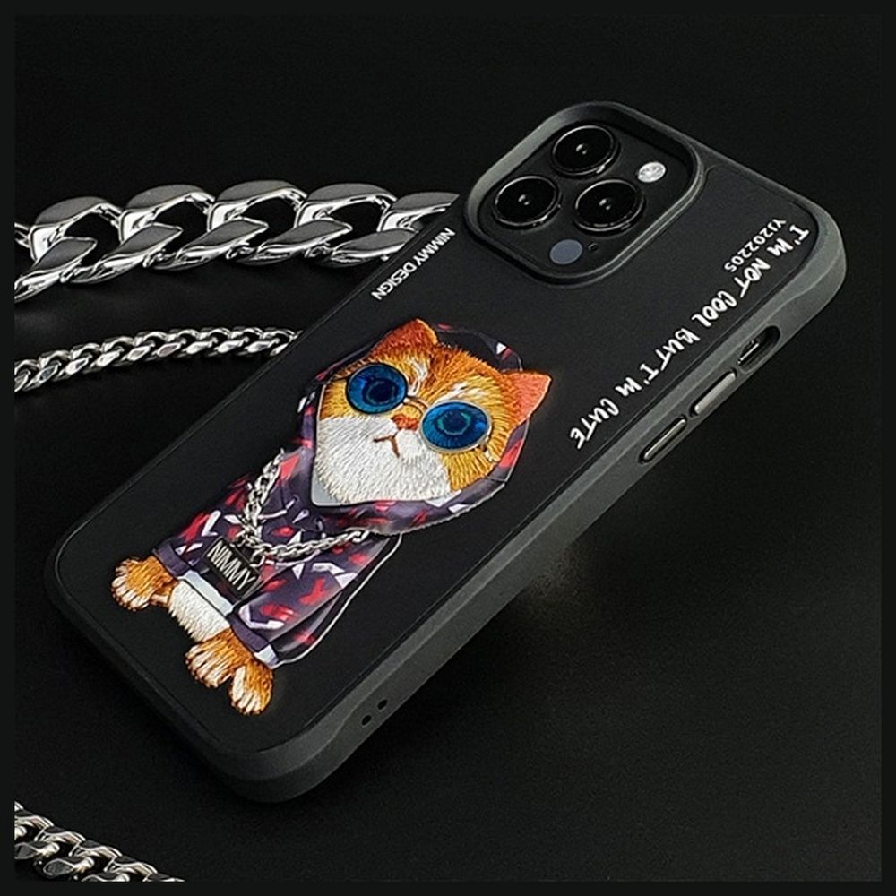 NIMMY Hülle GLASSES COOL CAT für iPhone 15 Pro Max schwarz – Bild 10