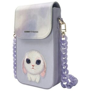 NIMMY 3in1 Set: Handytasche + Geldbörse + GPS-Hülle BIG EYED PET 2.0 Hase lila